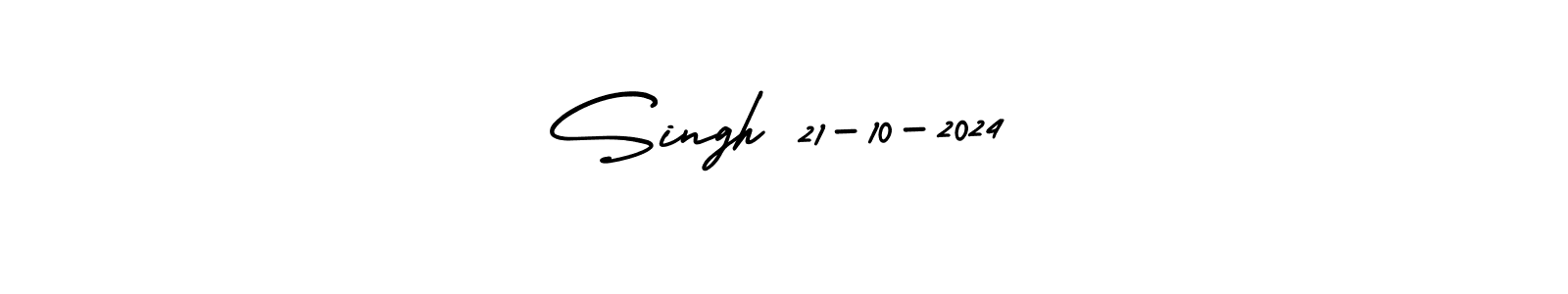 You should practise on your own different ways (AmerikaSignatureDemo-Regular) to write your name (Singh 21-10-2024) in signature. don't let someone else do it for you. Singh 21-10-2024 signature style 3 images and pictures png