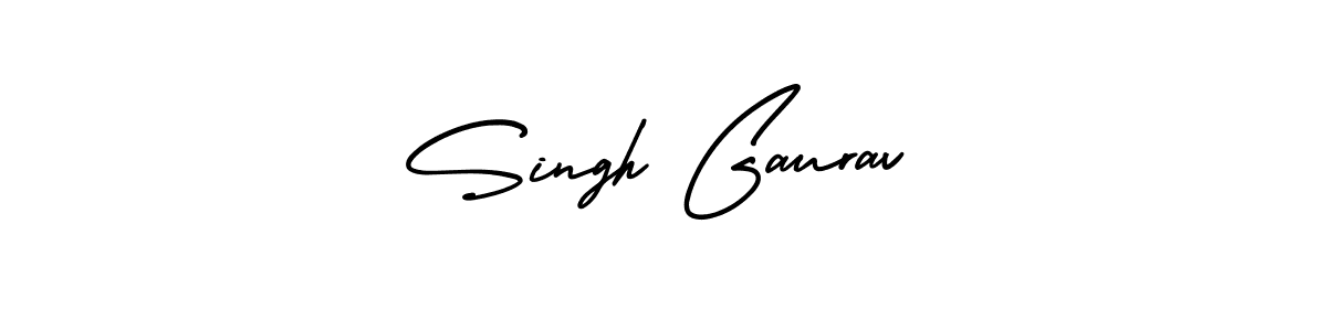 Make a beautiful signature design for name Singh Gaurav. With this signature (AmerikaSignatureDemo-Regular) style, you can create a handwritten signature for free. Singh Gaurav signature style 3 images and pictures png