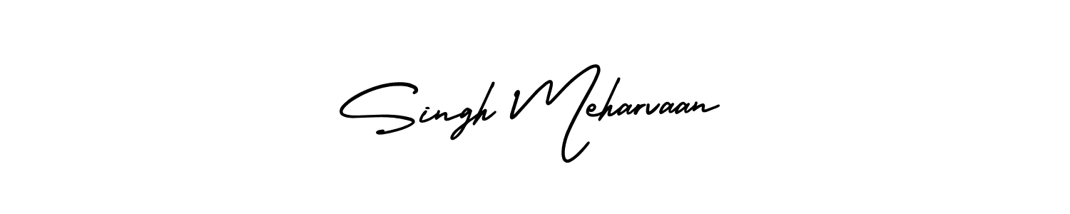 How to make Singh Meharvaan name signature. Use AmerikaSignatureDemo-Regular style for creating short signs online. This is the latest handwritten sign. Singh Meharvaan signature style 3 images and pictures png
