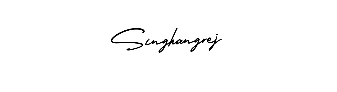 The best way (AmerikaSignatureDemo-Regular) to make a short signature is to pick only two or three words in your name. The name Singhangrej include a total of six letters. For converting this name. Singhangrej signature style 3 images and pictures png