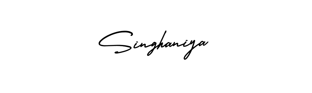 Design your own signature with our free online signature maker. With this signature software, you can create a handwritten (AmerikaSignatureDemo-Regular) signature for name Singhaniya. Singhaniya signature style 3 images and pictures png