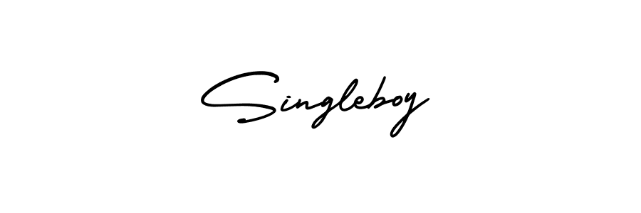 How to make Singleboy name signature. Use AmerikaSignatureDemo-Regular style for creating short signs online. This is the latest handwritten sign. Singleboy signature style 3 images and pictures png