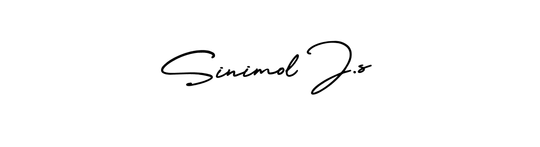 Use a signature maker to create a handwritten signature online. With this signature software, you can design (AmerikaSignatureDemo-Regular) your own signature for name Sinimol J.s. Sinimol J.s signature style 3 images and pictures png