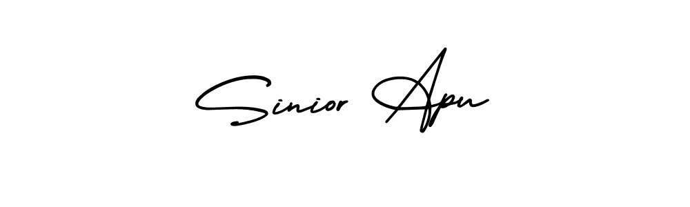 How to make Sinior Apu name signature. Use AmerikaSignatureDemo-Regular style for creating short signs online. This is the latest handwritten sign. Sinior Apu signature style 3 images and pictures png