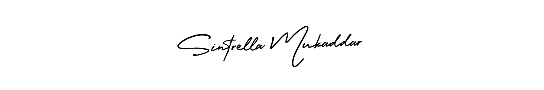 How to Draw Sintrella Mukaddar signature style? AmerikaSignatureDemo-Regular is a latest design signature styles for name Sintrella Mukaddar. Sintrella Mukaddar signature style 3 images and pictures png
