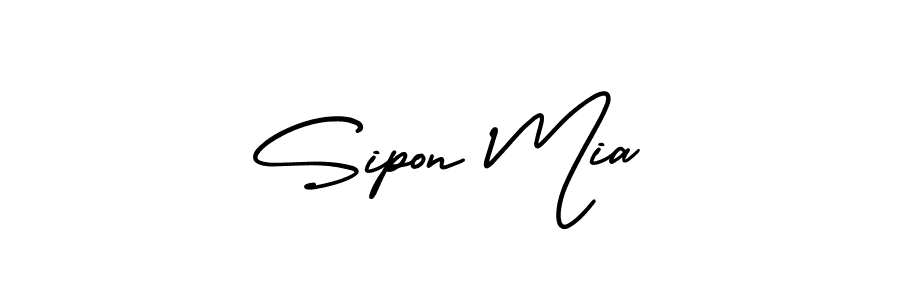 Use a signature maker to create a handwritten signature online. With this signature software, you can design (AmerikaSignatureDemo-Regular) your own signature for name Sipon Mia. Sipon Mia signature style 3 images and pictures png