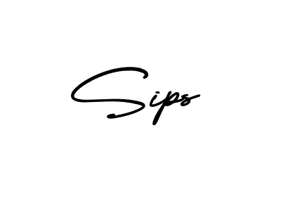 Sips stylish signature style. Best Handwritten Sign (AmerikaSignatureDemo-Regular) for my name. Handwritten Signature Collection Ideas for my name Sips. Sips signature style 3 images and pictures png