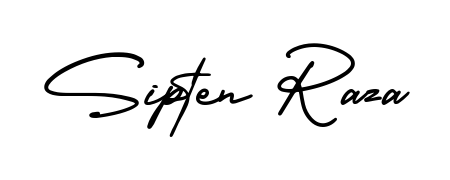 The AmerikaSignatureDemo-Regular typeface gives name Sipten Raza a refined look. Suitable for certificates, diplomas, and official verification. Sipten Raza signature style 3 images and pictures png
