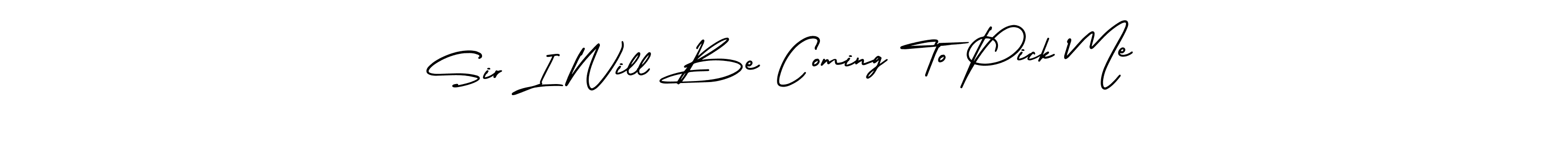 Make a beautiful signature design for name Sir I Will Be Coming To Pick Me. With this signature (AmerikaSignatureDemo-Regular) style, you can create a handwritten signature for free. Sir I Will Be Coming To Pick Me signature style 3 images and pictures png