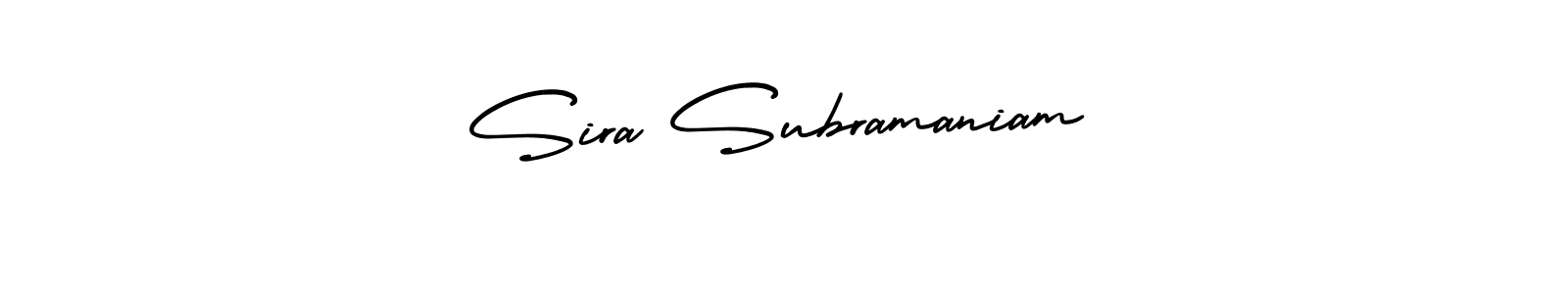 Use a signature maker to create a handwritten signature online. With this signature software, you can design (AmerikaSignatureDemo-Regular) your own signature for name Sira Subramaniam. Sira Subramaniam signature style 3 images and pictures png