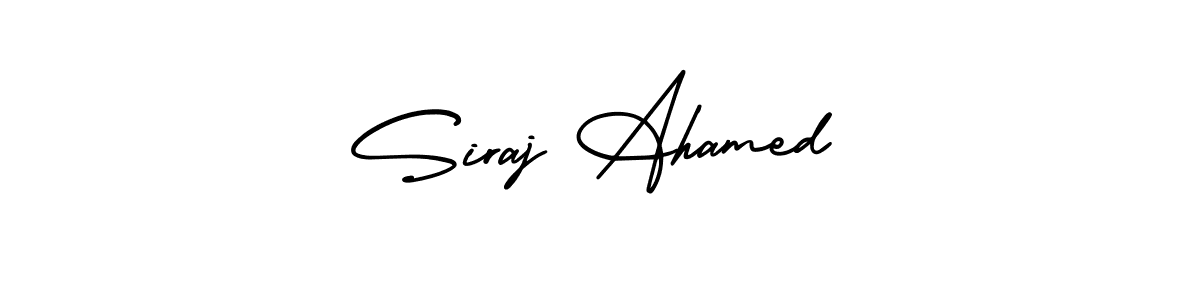 Siraj Ahamed stylish signature style. Best Handwritten Sign (AmerikaSignatureDemo-Regular) for my name. Handwritten Signature Collection Ideas for my name Siraj Ahamed. Siraj Ahamed signature style 3 images and pictures png