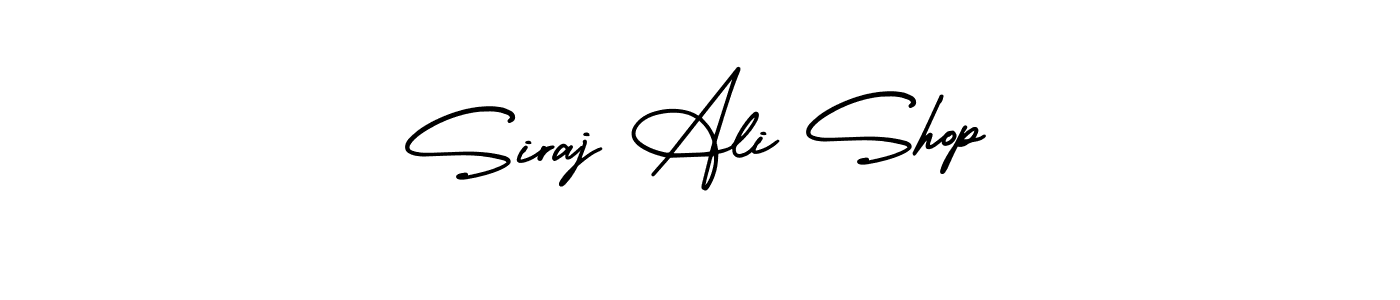 Use a signature maker to create a handwritten signature online. With this signature software, you can design (AmerikaSignatureDemo-Regular) your own signature for name Siraj Ali Shop. Siraj Ali Shop signature style 3 images and pictures png