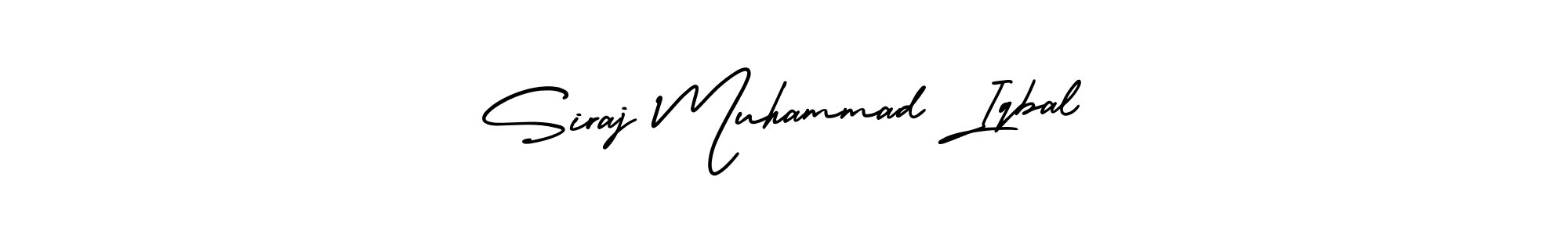 Make a beautiful signature design for name Siraj Muhammad Iqbal. With this signature (AmerikaSignatureDemo-Regular) style, you can create a handwritten signature for free. Siraj Muhammad Iqbal signature style 3 images and pictures png