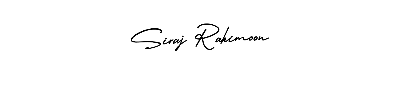 Similarly AmerikaSignatureDemo-Regular is the best handwritten signature design. Signature creator online .You can use it as an online autograph creator for name Siraj Rahimoon. Siraj Rahimoon signature style 3 images and pictures png