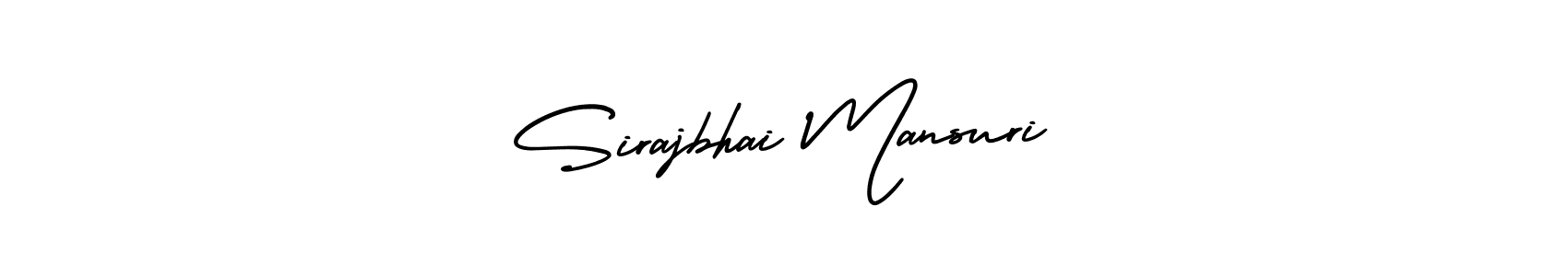 The best way (AmerikaSignatureDemo-Regular) to make a short signature is to pick only two or three words in your name. The name Sirajbhai Mansuri include a total of six letters. For converting this name. Sirajbhai Mansuri signature style 3 images and pictures png