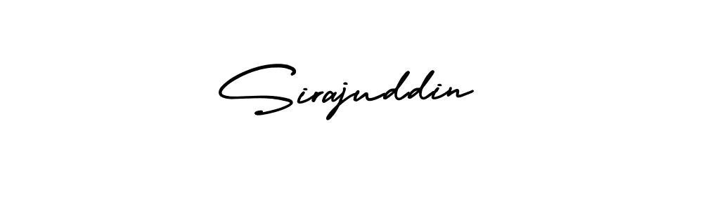 The best way (AmerikaSignatureDemo-Regular) to make a short signature is to pick only two or three words in your name. The name Sirajuddin include a total of six letters. For converting this name. Sirajuddin signature style 3 images and pictures png