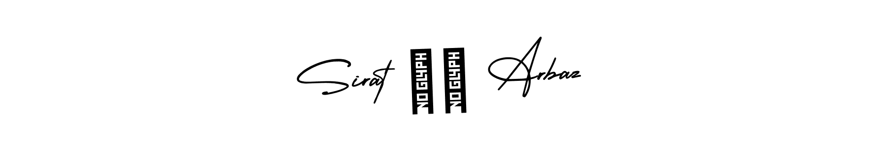 The best way (AmerikaSignatureDemo-Regular) to make a short signature is to pick only two or three words in your name. The name Sirat ❤️ Arbaz include a total of six letters. For converting this name. Sirat ❤️ Arbaz signature style 3 images and pictures png