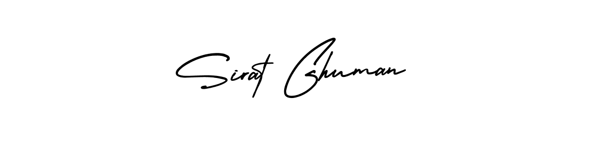 Make a short Sirat Ghuman signature style. Manage your documents anywhere anytime using AmerikaSignatureDemo-Regular. Create and add eSignatures, submit forms, share and send files easily. Sirat Ghuman signature style 3 images and pictures png
