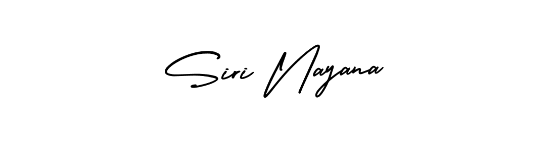 How to make Siri Nayana name signature. Use AmerikaSignatureDemo-Regular style for creating short signs online. This is the latest handwritten sign. Siri Nayana signature style 3 images and pictures png