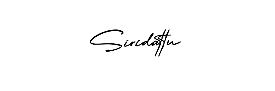 Design your own signature with our free online signature maker. With this signature software, you can create a handwritten (AmerikaSignatureDemo-Regular) signature for name Siridattu. Siridattu signature style 3 images and pictures png