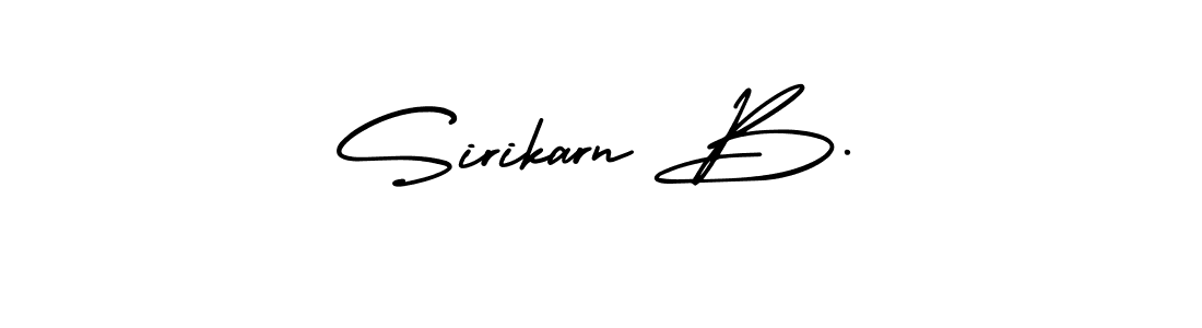 You should practise on your own different ways (AmerikaSignatureDemo-Regular) to write your name (Sirikarn B.) in signature. don't let someone else do it for you. Sirikarn B. signature style 3 images and pictures png