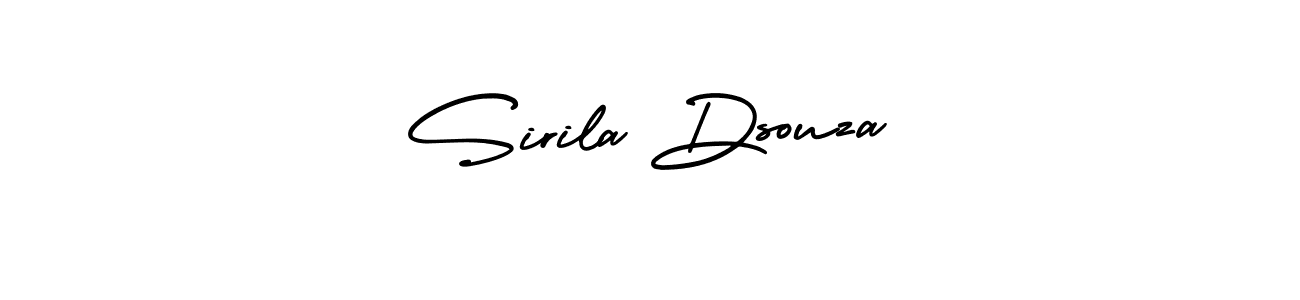 You should practise on your own different ways (AmerikaSignatureDemo-Regular) to write your name (Sirila Dsouza) in signature. don't let someone else do it for you. Sirila Dsouza signature style 3 images and pictures png