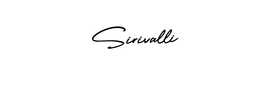 How to make Sirivalli name signature. Use AmerikaSignatureDemo-Regular style for creating short signs online. This is the latest handwritten sign. Sirivalli signature style 3 images and pictures png