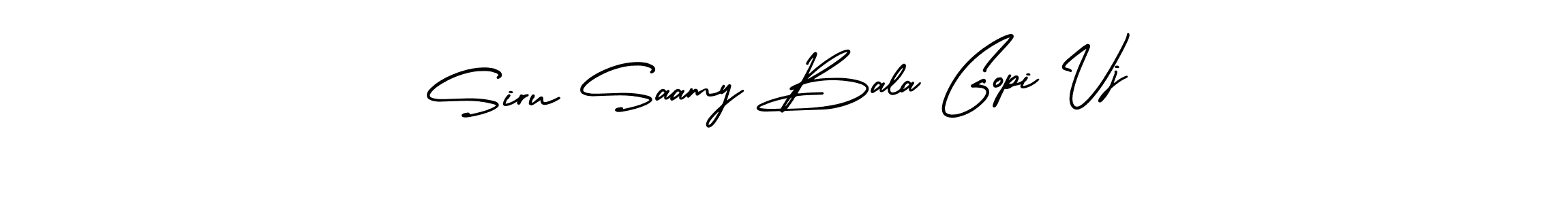 Make a short Siru Saamy Bala Gopi Vj signature style. Manage your documents anywhere anytime using AmerikaSignatureDemo-Regular. Create and add eSignatures, submit forms, share and send files easily. Siru Saamy Bala Gopi Vj signature style 3 images and pictures png