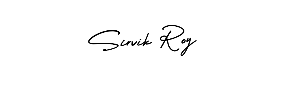 How to Draw Sirvik Roy signature style? AmerikaSignatureDemo-Regular is a latest design signature styles for name Sirvik Roy. Sirvik Roy signature style 3 images and pictures png