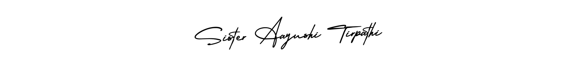 How to make Sister Aayushi Tirpathi name signature. Use AmerikaSignatureDemo-Regular style for creating short signs online. This is the latest handwritten sign. Sister Aayushi Tirpathi signature style 3 images and pictures png