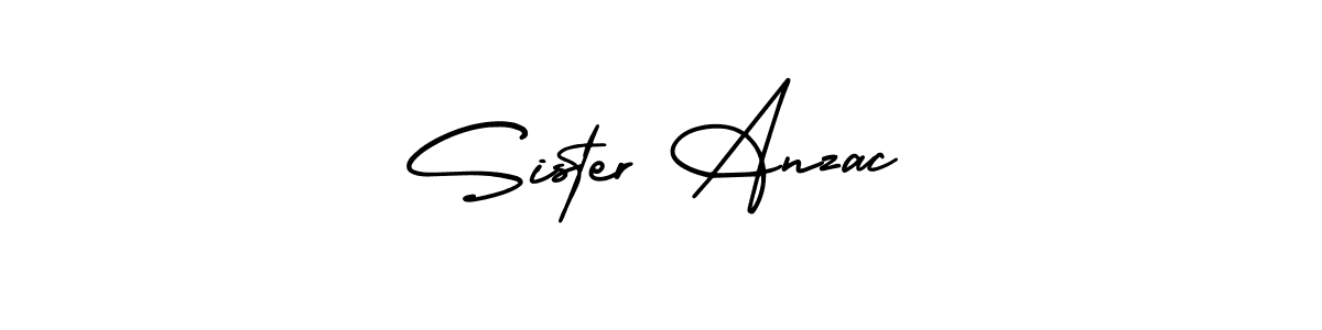 if you are searching for the best signature style for your name Sister Anzac. so please give up your signature search. here we have designed multiple signature styles  using AmerikaSignatureDemo-Regular. Sister Anzac signature style 3 images and pictures png