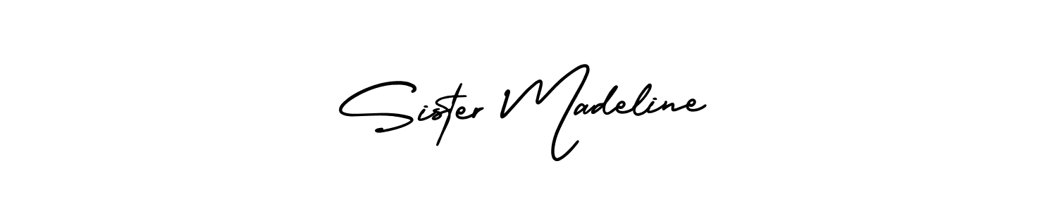 It looks lik you need a new signature style for name Sister Madeline. Design unique handwritten (AmerikaSignatureDemo-Regular) signature with our free signature maker in just a few clicks. Sister Madeline signature style 3 images and pictures png