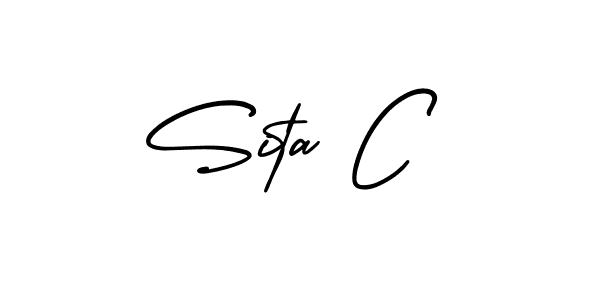 It looks lik you need a new signature style for name Sita C. Design unique handwritten (AmerikaSignatureDemo-Regular) signature with our free signature maker in just a few clicks. Sita C signature style 3 images and pictures png