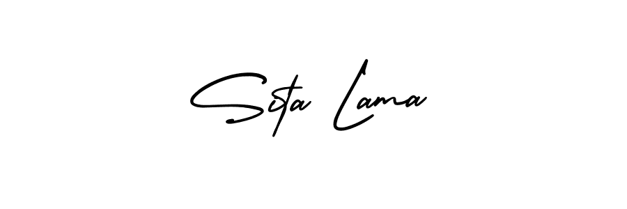 You should practise on your own different ways (AmerikaSignatureDemo-Regular) to write your name (Sita Lama) in signature. don't let someone else do it for you. Sita Lama signature style 3 images and pictures png