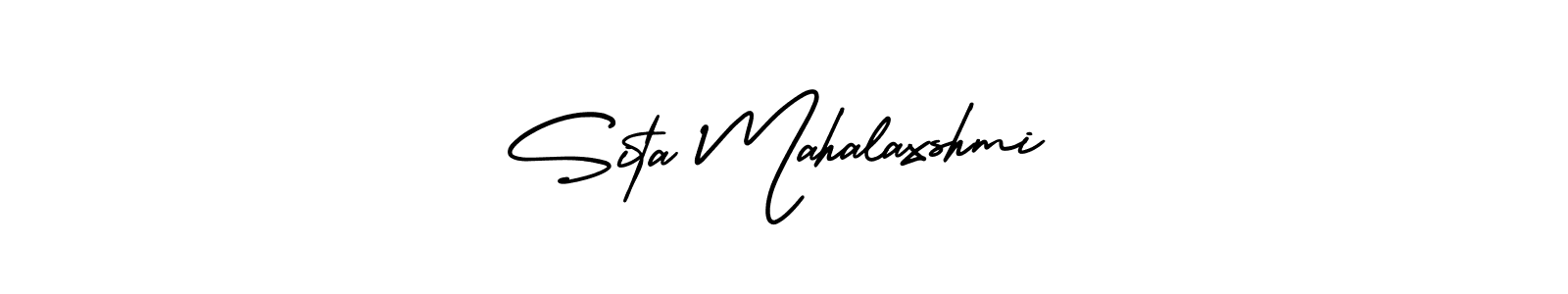 The best way (AmerikaSignatureDemo-Regular) to make a short signature is to pick only two or three words in your name. The name Sita Mahalaxshmi include a total of six letters. For converting this name. Sita Mahalaxshmi signature style 3 images and pictures png