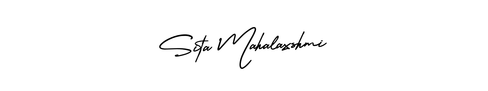 The best way (AmerikaSignatureDemo-Regular) to make a short signature is to pick only two or three words in your name. The name Sita Mahalaxshmi include a total of six letters. For converting this name. Sita Mahalaxshmi signature style 3 images and pictures png