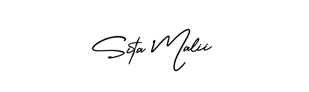 Design your own signature with our free online signature maker. With this signature software, you can create a handwritten (AmerikaSignatureDemo-Regular) signature for name Sita Malii. Sita Malii signature style 3 images and pictures png