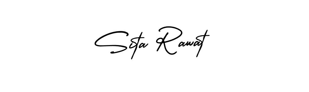 It looks lik you need a new signature style for name Sita Rawat. Design unique handwritten (AmerikaSignatureDemo-Regular) signature with our free signature maker in just a few clicks. Sita Rawat signature style 3 images and pictures png