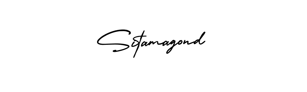 Design your own signature with our free online signature maker. With this signature software, you can create a handwritten (AmerikaSignatureDemo-Regular) signature for name Sitamagond. Sitamagond signature style 3 images and pictures png