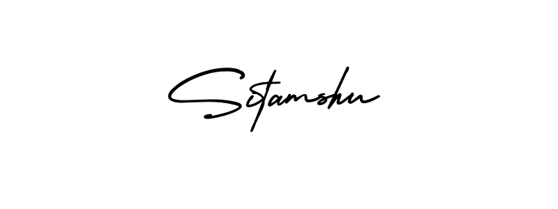 You should practise on your own different ways (AmerikaSignatureDemo-Regular) to write your name (Sitamshu) in signature. don't let someone else do it for you. Sitamshu signature style 3 images and pictures png