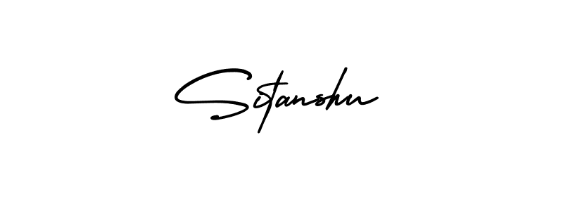 Sitanshu stylish signature style. Best Handwritten Sign (AmerikaSignatureDemo-Regular) for my name. Handwritten Signature Collection Ideas for my name Sitanshu. Sitanshu signature style 3 images and pictures png