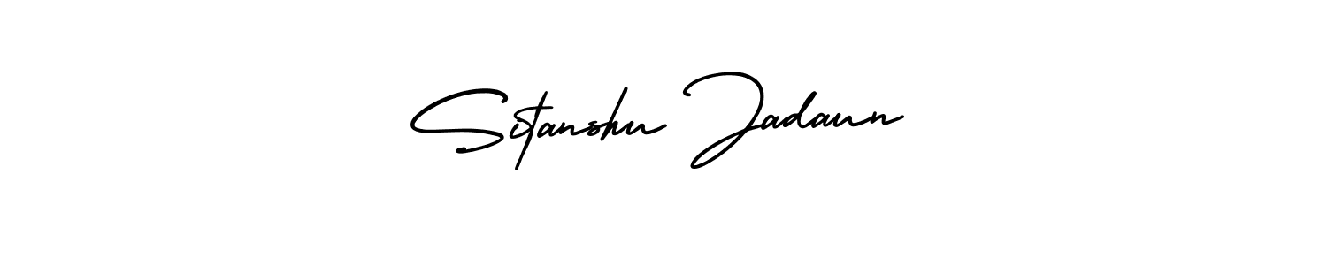How to make Sitanshu Jadaun signature? AmerikaSignatureDemo-Regular is a professional autograph style. Create handwritten signature for Sitanshu Jadaun name. Sitanshu Jadaun signature style 3 images and pictures png