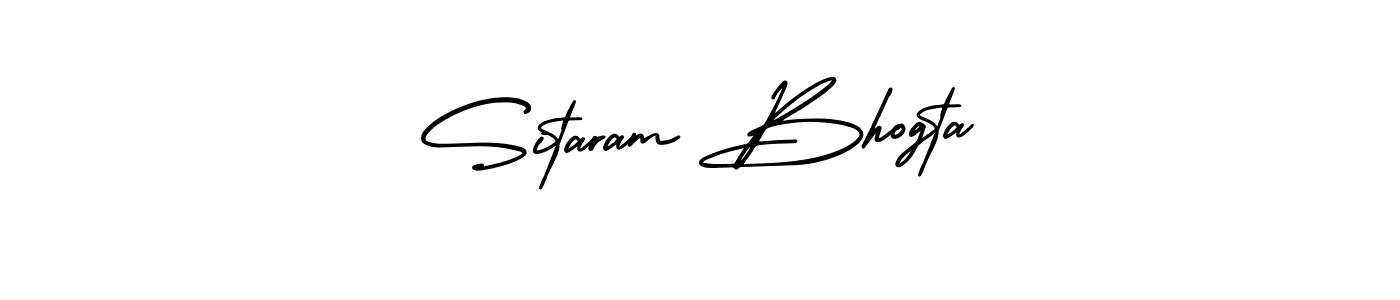 Use a signature maker to create a handwritten signature online. With this signature software, you can design (AmerikaSignatureDemo-Regular) your own signature for name Sitaram Bhogta. Sitaram Bhogta signature style 3 images and pictures png