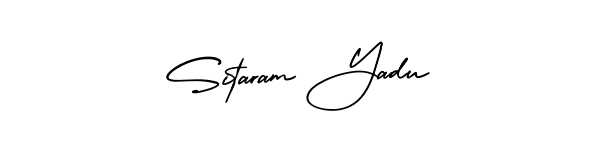 Sitaram Yadu stylish signature style. Best Handwritten Sign (AmerikaSignatureDemo-Regular) for my name. Handwritten Signature Collection Ideas for my name Sitaram Yadu. Sitaram Yadu signature style 3 images and pictures png