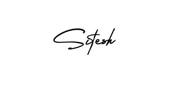 Design your own signature with our free online signature maker. With this signature software, you can create a handwritten (AmerikaSignatureDemo-Regular) signature for name Sitesh. Sitesh signature style 3 images and pictures png