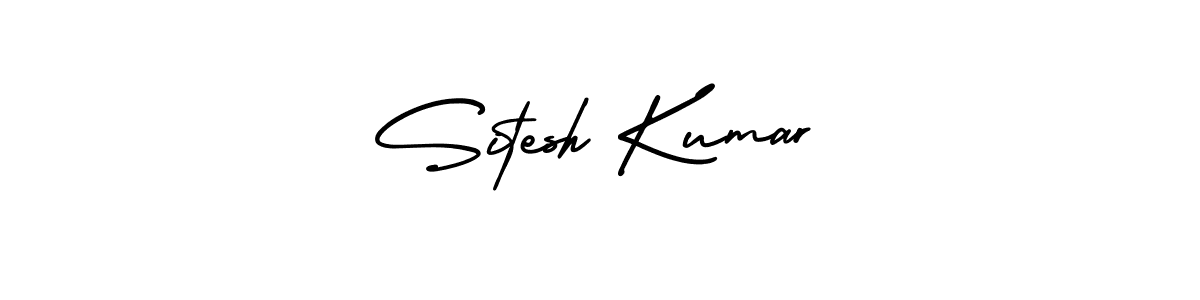 This is the best signature style for the Sitesh Kumar name. Also you like these signature font (AmerikaSignatureDemo-Regular). Mix name signature. Sitesh Kumar signature style 3 images and pictures png