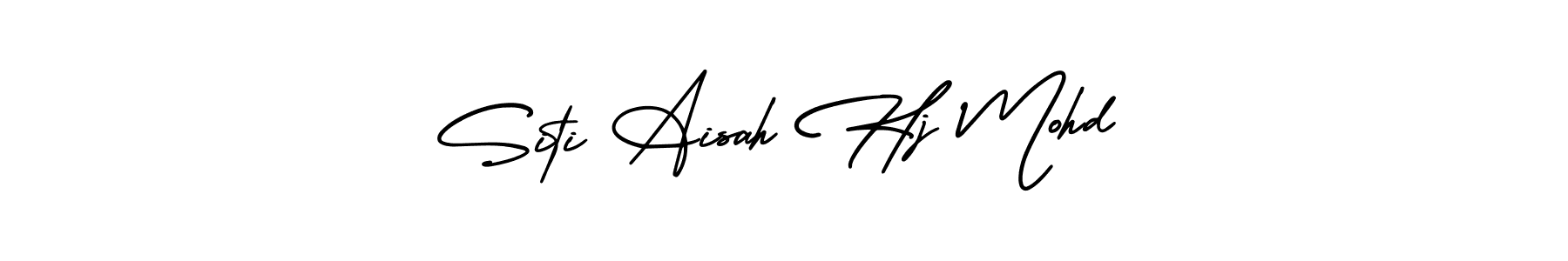 Create a beautiful signature design for name Siti Aisah Hj Mohd. With this signature (AmerikaSignatureDemo-Regular) fonts, you can make a handwritten signature for free. Siti Aisah Hj Mohd signature style 3 images and pictures png