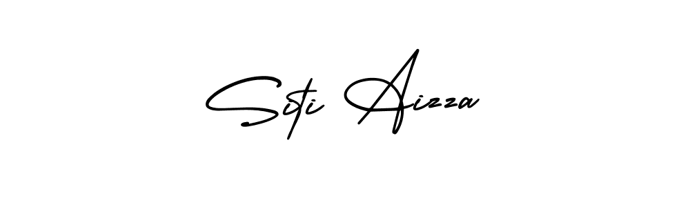 Make a beautiful signature design for name Siti Aizza. With this signature (AmerikaSignatureDemo-Regular) style, you can create a handwritten signature for free. Siti Aizza signature style 3 images and pictures png
