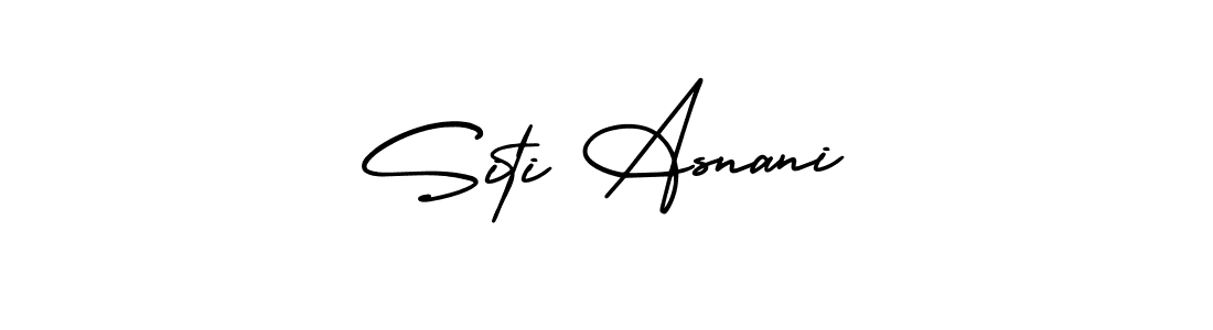 AmerikaSignatureDemo-Regular is a professional signature style that is perfect for those who want to add a touch of class to their signature. It is also a great choice for those who want to make their signature more unique. Get Siti Asnani name to fancy signature for free. Siti Asnani signature style 3 images and pictures png