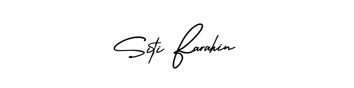 How to Draw Siti Farahin signature style? AmerikaSignatureDemo-Regular is a latest design signature styles for name Siti Farahin. Siti Farahin signature style 3 images and pictures png